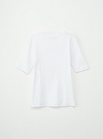 T-Skjorte - Half Sleeve Roundneck Rib Tee White