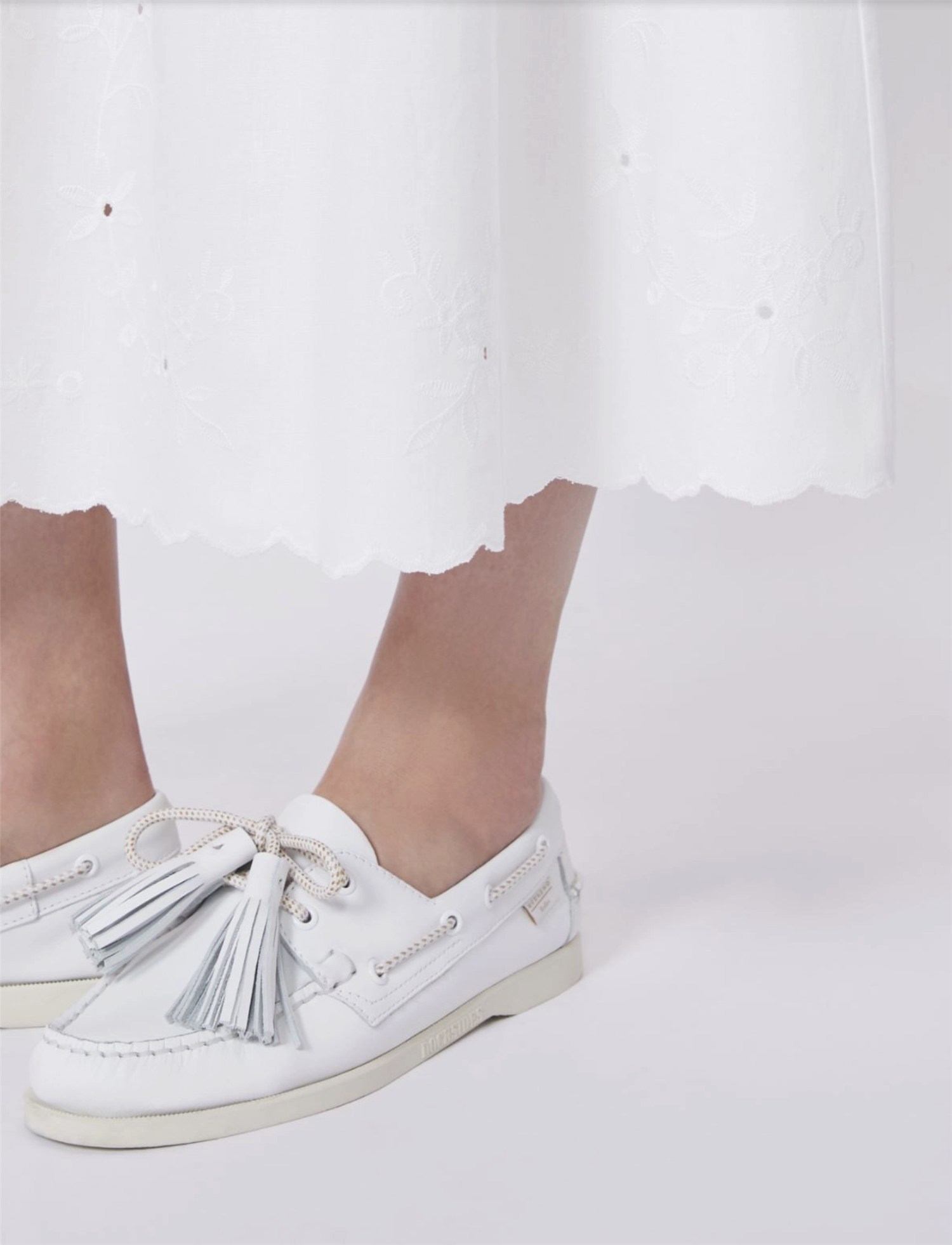 Skjørt - Pio Cotton and Linen Canvas Skirt White