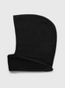 Lue - Tie Up Knitted Hood Jet Black