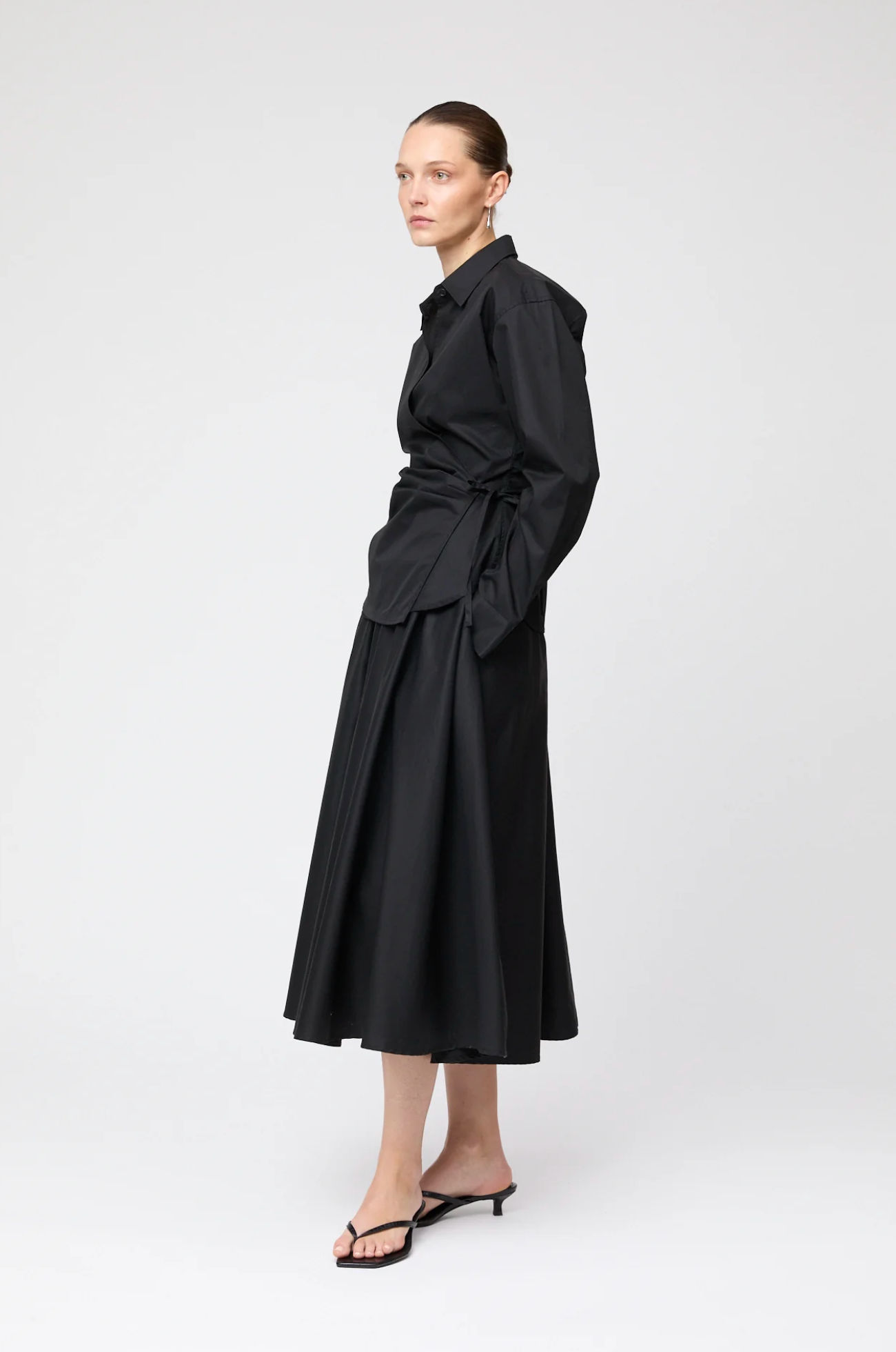 Skjorte - Wrap Shirt Jet Black