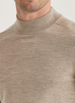 Genser - Merino Mock Neck Khaki