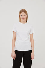 T skjorte - Roundneck Cotton Jersey Tee White