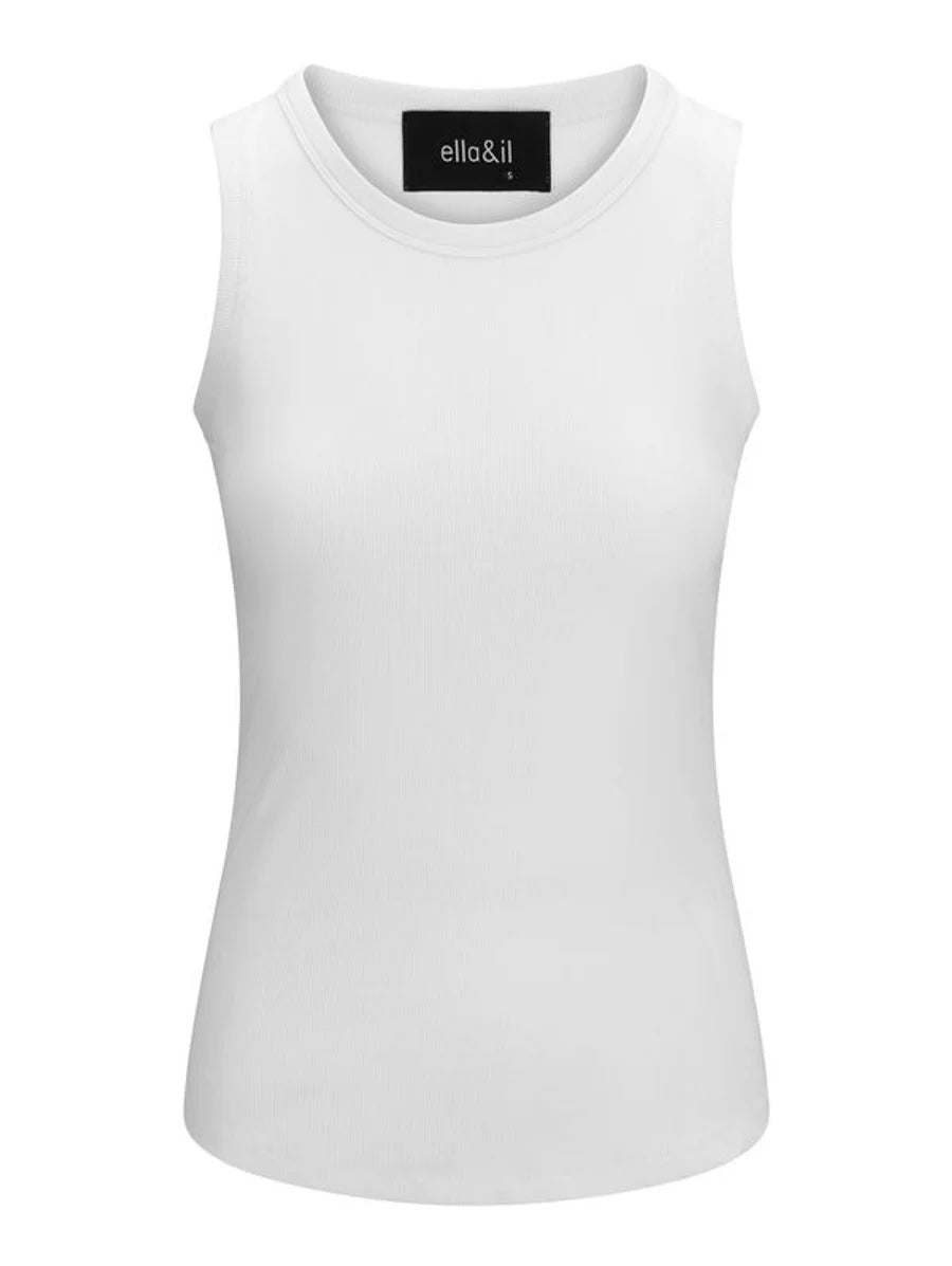 Singlet - Seanna Rib Singlet White