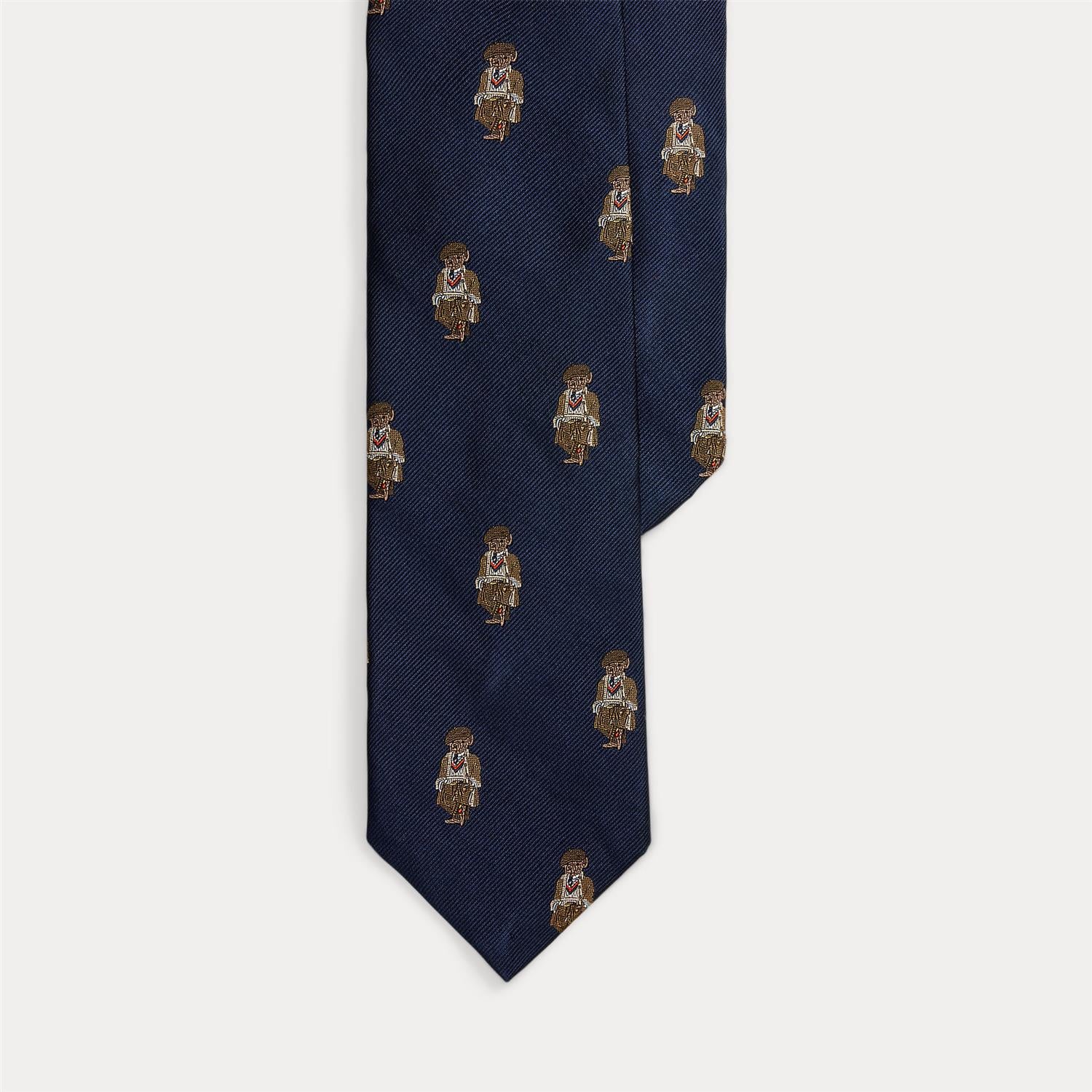 Slips - Polo Bear Silk Repp Tie Navy