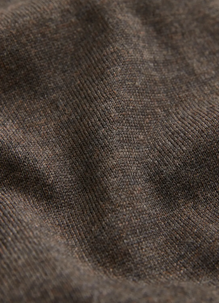 Genser - Merino John Zip Brown