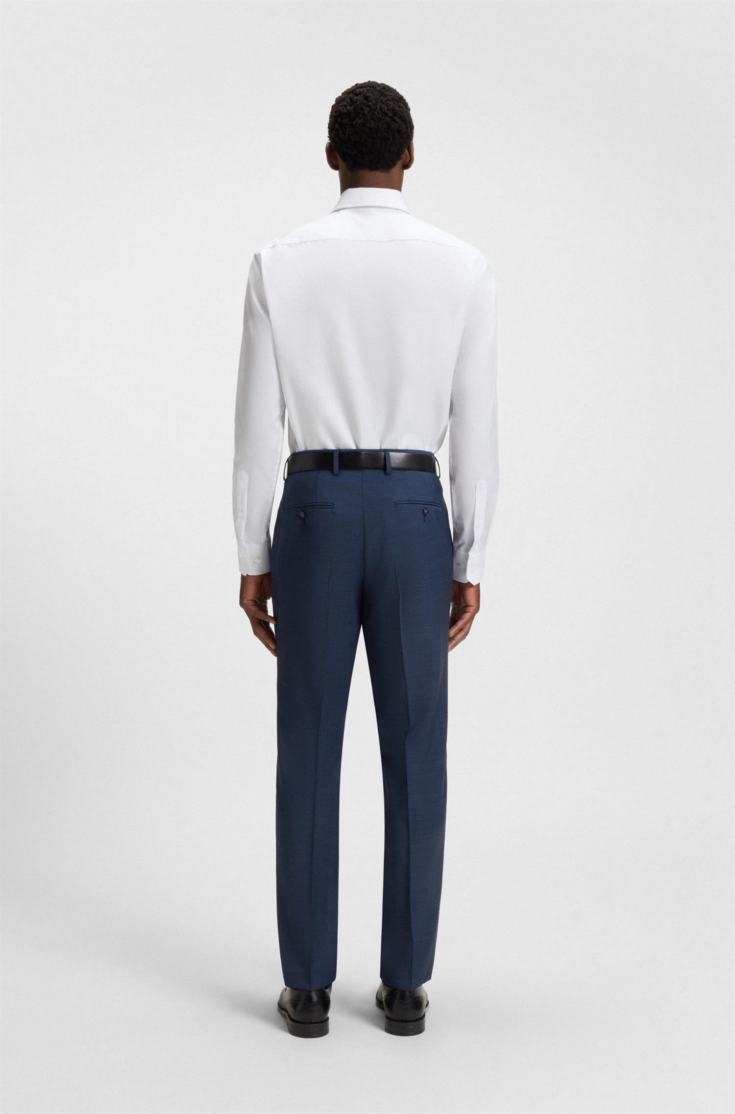 Skjorte - Regular-fit shirt in wrinkle-resistant cotton twill white