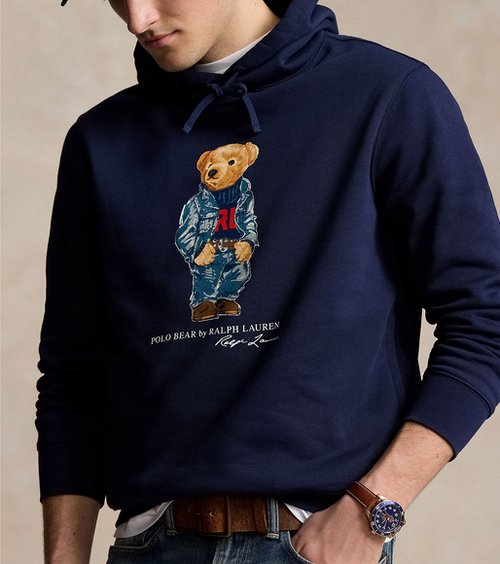 Genser - Polo Bear Fleece Hoodie Navy