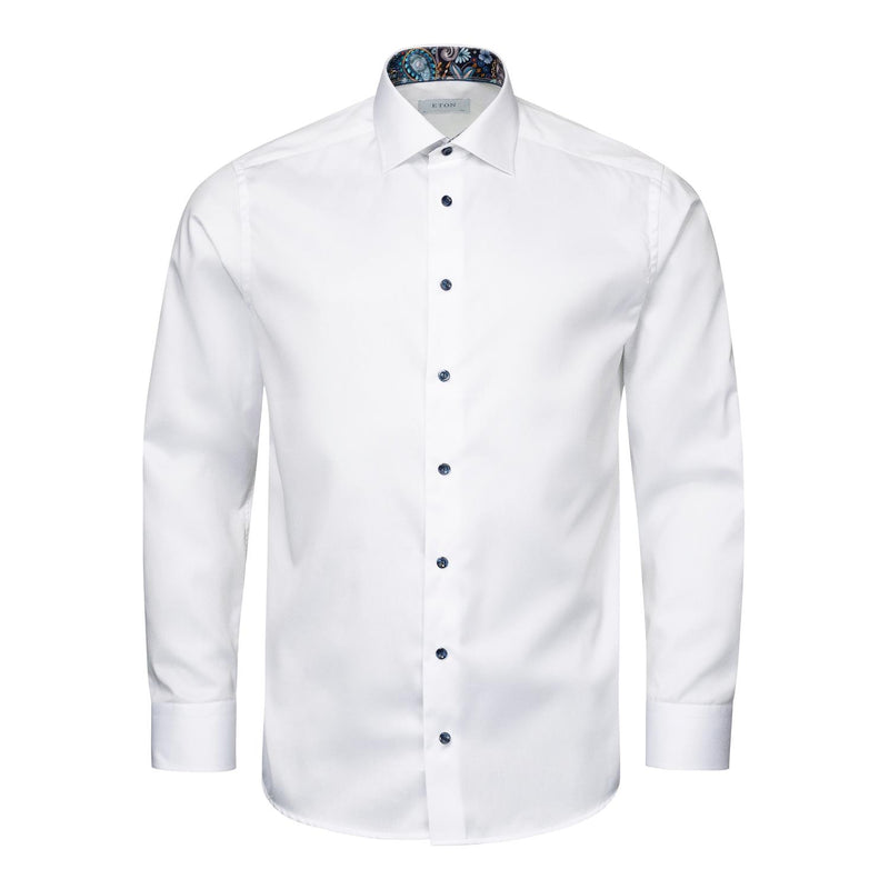 Skjorte - Signature Twill Contemporary Fit Shirt Dark Blue Floral