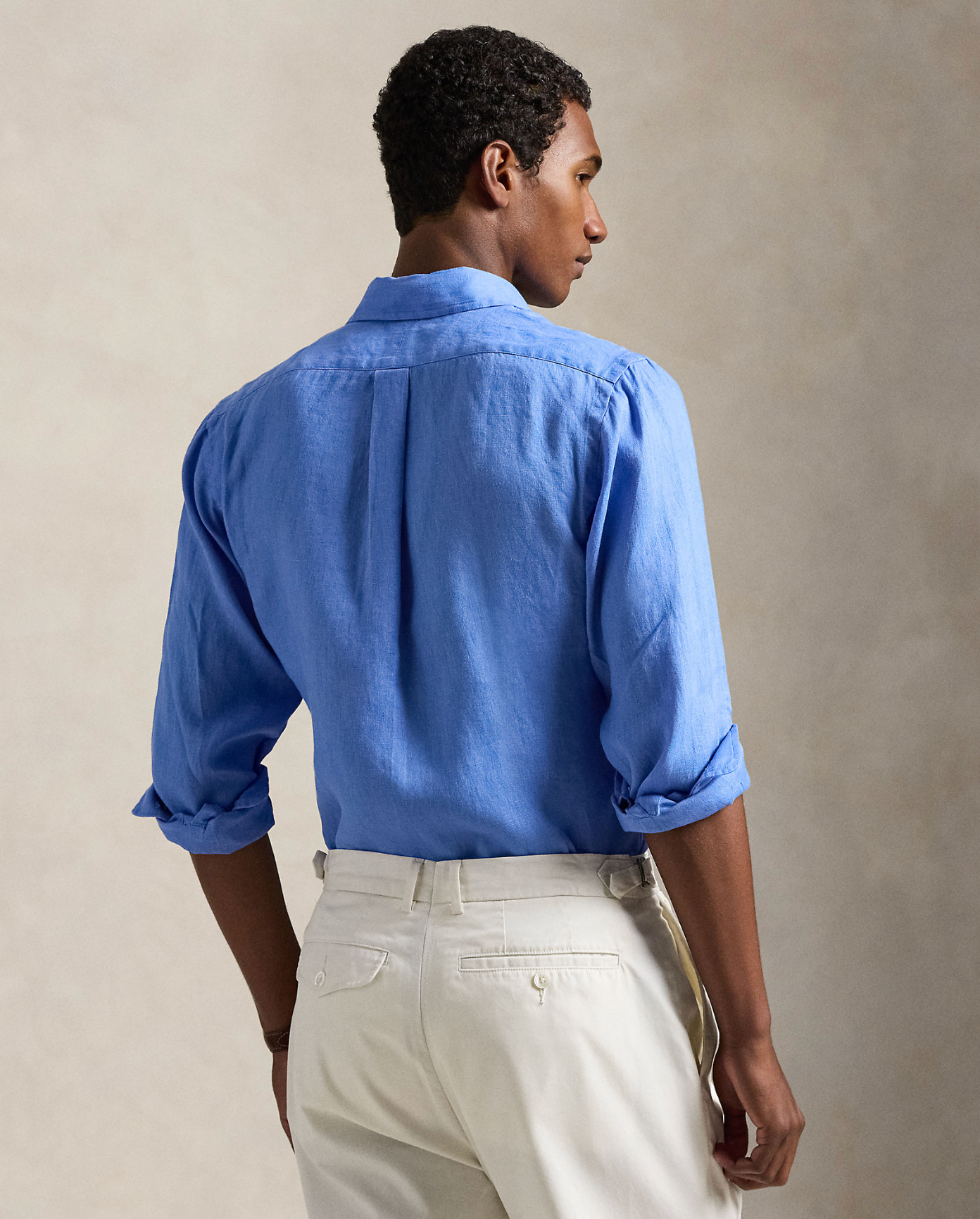 Linskjorte - Custom Fit Linen Shirt Harbour Island Blue