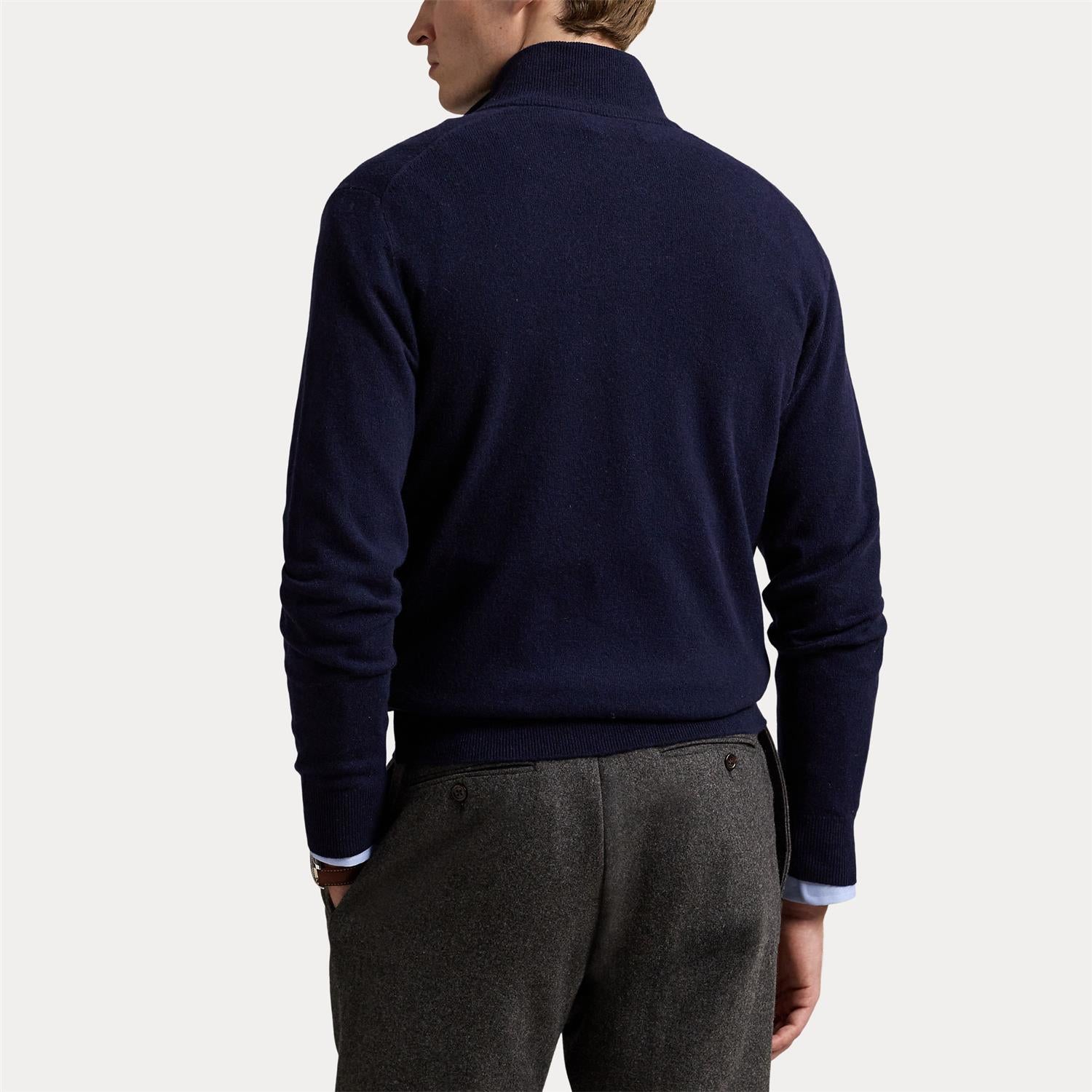 Genser - Wool Quarter-Zip Sweater Hunter Navy
