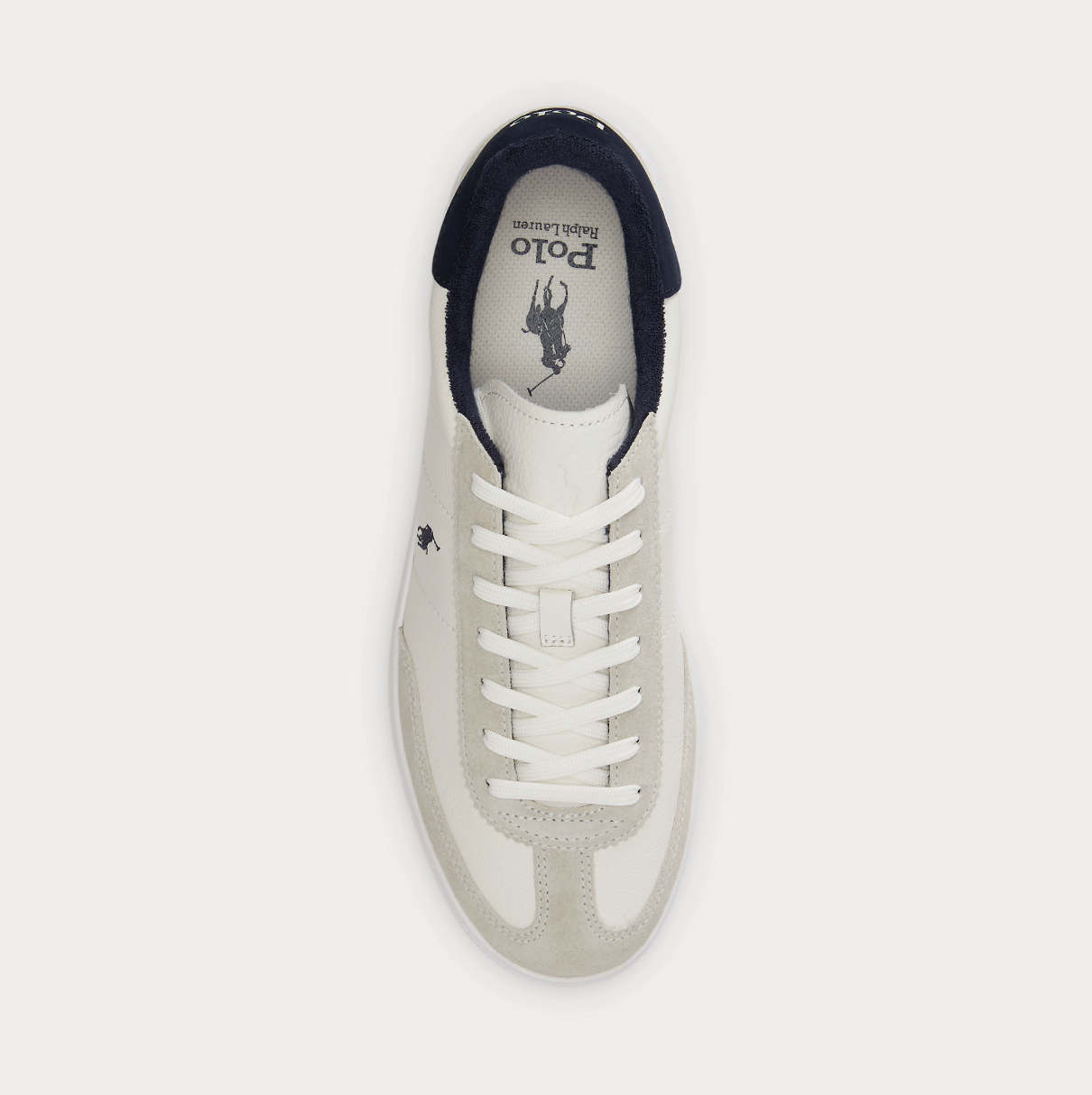 Sko - Bedford Leather Suede Sneaker Deckwash White / Navy
