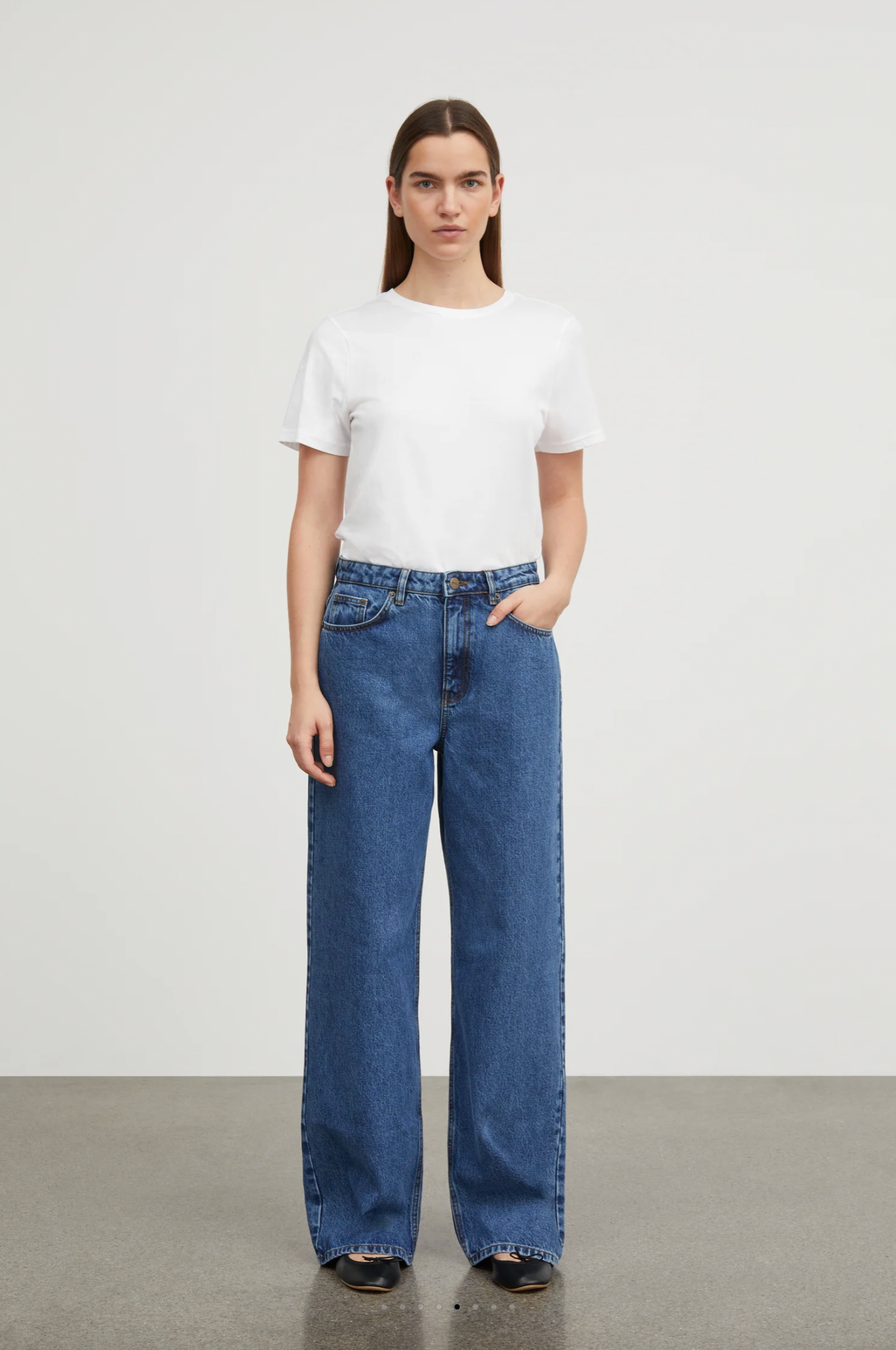 Jeans - Willow Wide Jeans Mid Blue
