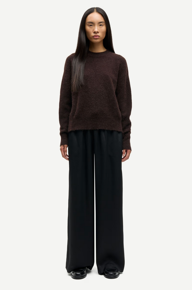 Genser - Anour O-Neck 7355 Black Coffee
