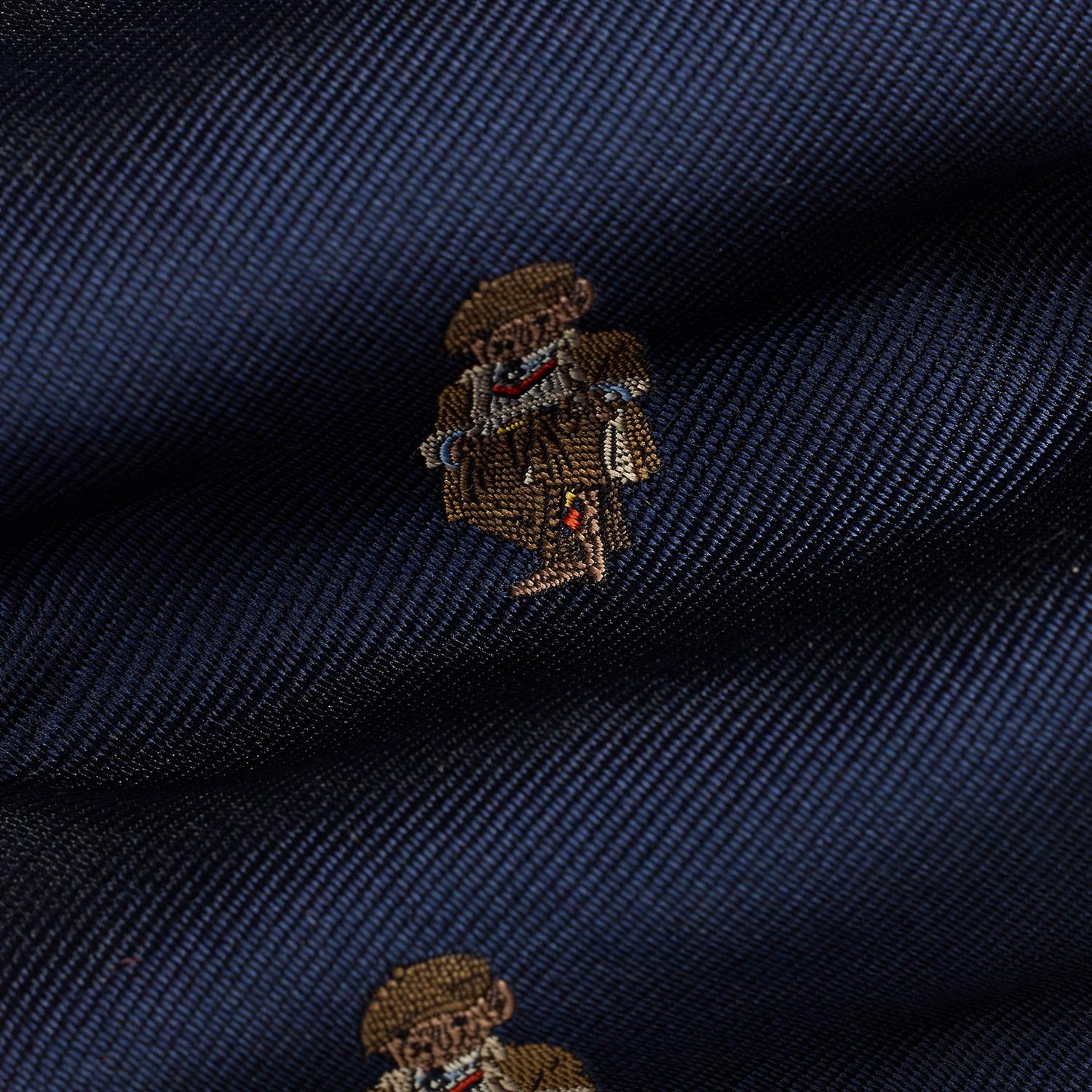 Slips - Polo Bear Silk Repp Tie Navy
