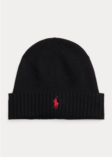 Lue - Signature Pony Wool Beanie Black