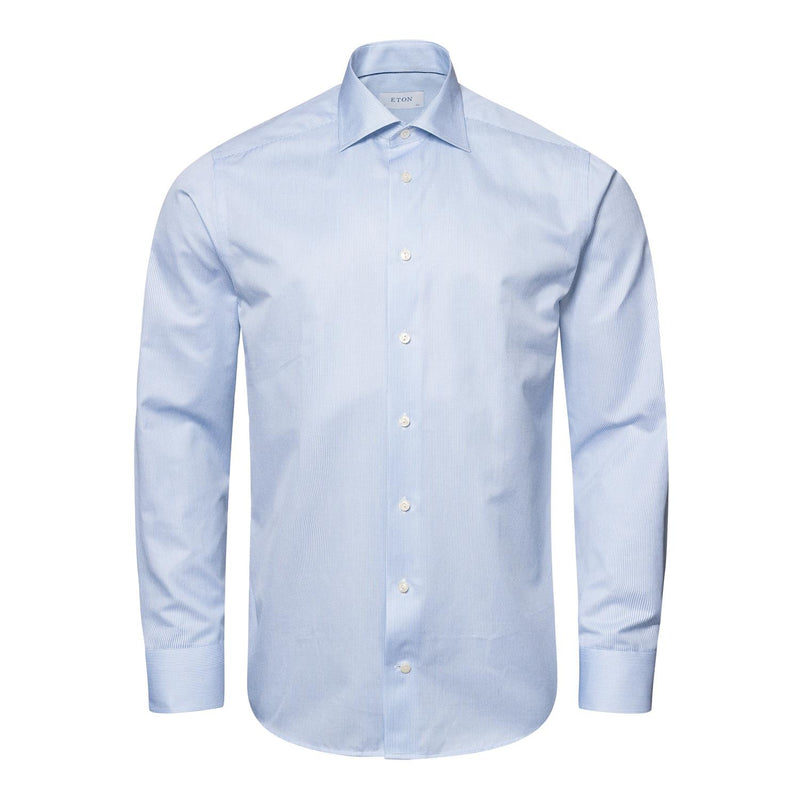 Skjorte - Light Blue Fine Striped Slim Fit