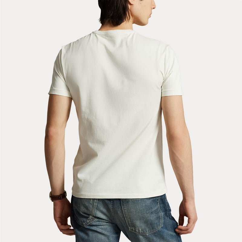 T-Skjorte - Custom Slim Fit Jersey Crewneck T-Shirt Parchment Cream