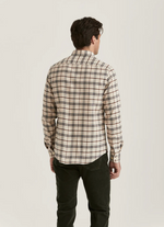 Skjorte - Soft Check Flannel Slim Fit Shirt Camel