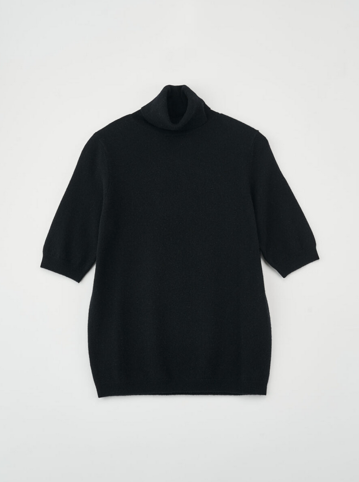 Genser - Short Sleeve Polo Top Black