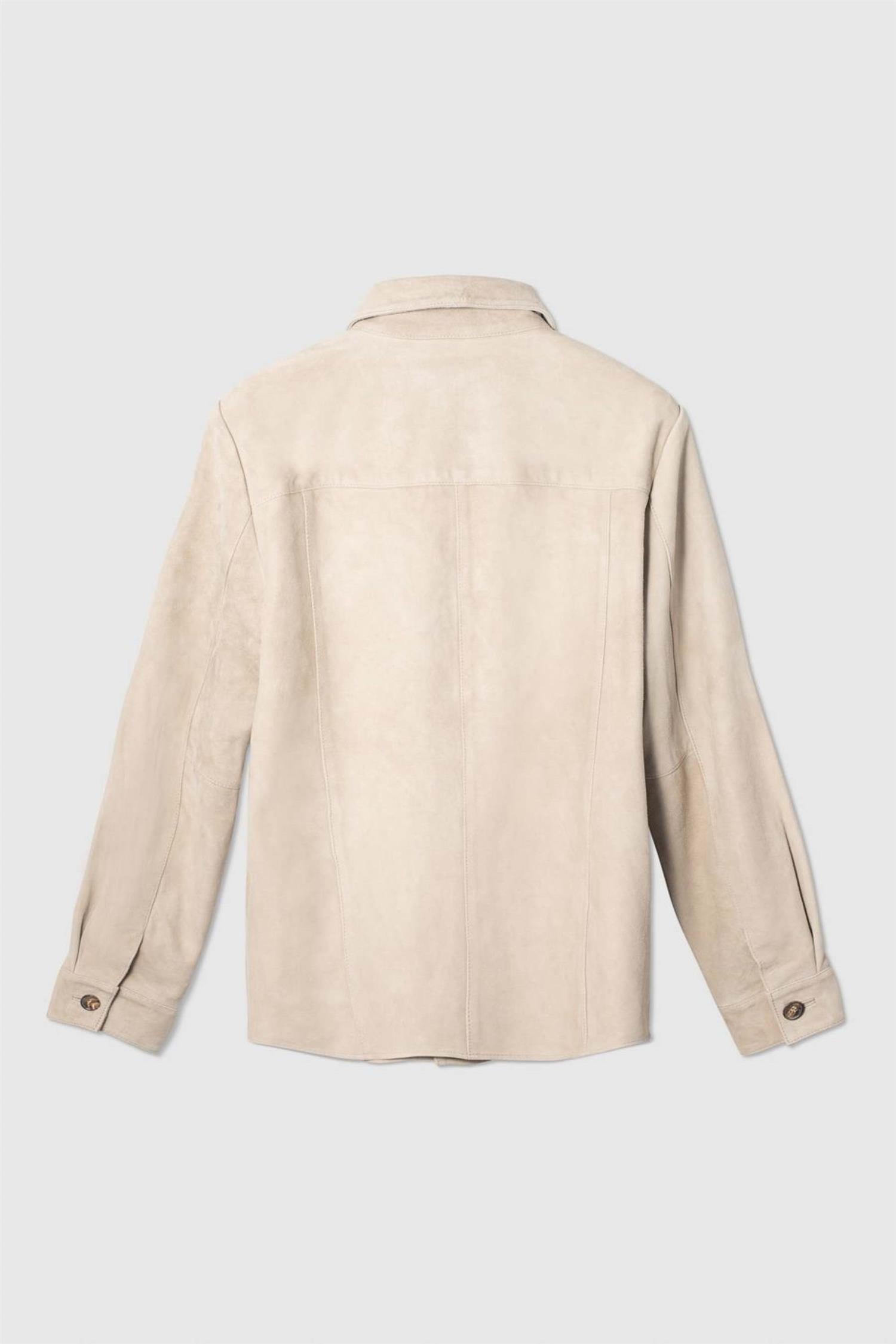 Skinnjakke - Suede Shirt Jacket 21 Lt Sand