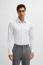 Skjorte - Joe Kent Regular-Fit Shirt Structured Performance Stretch White