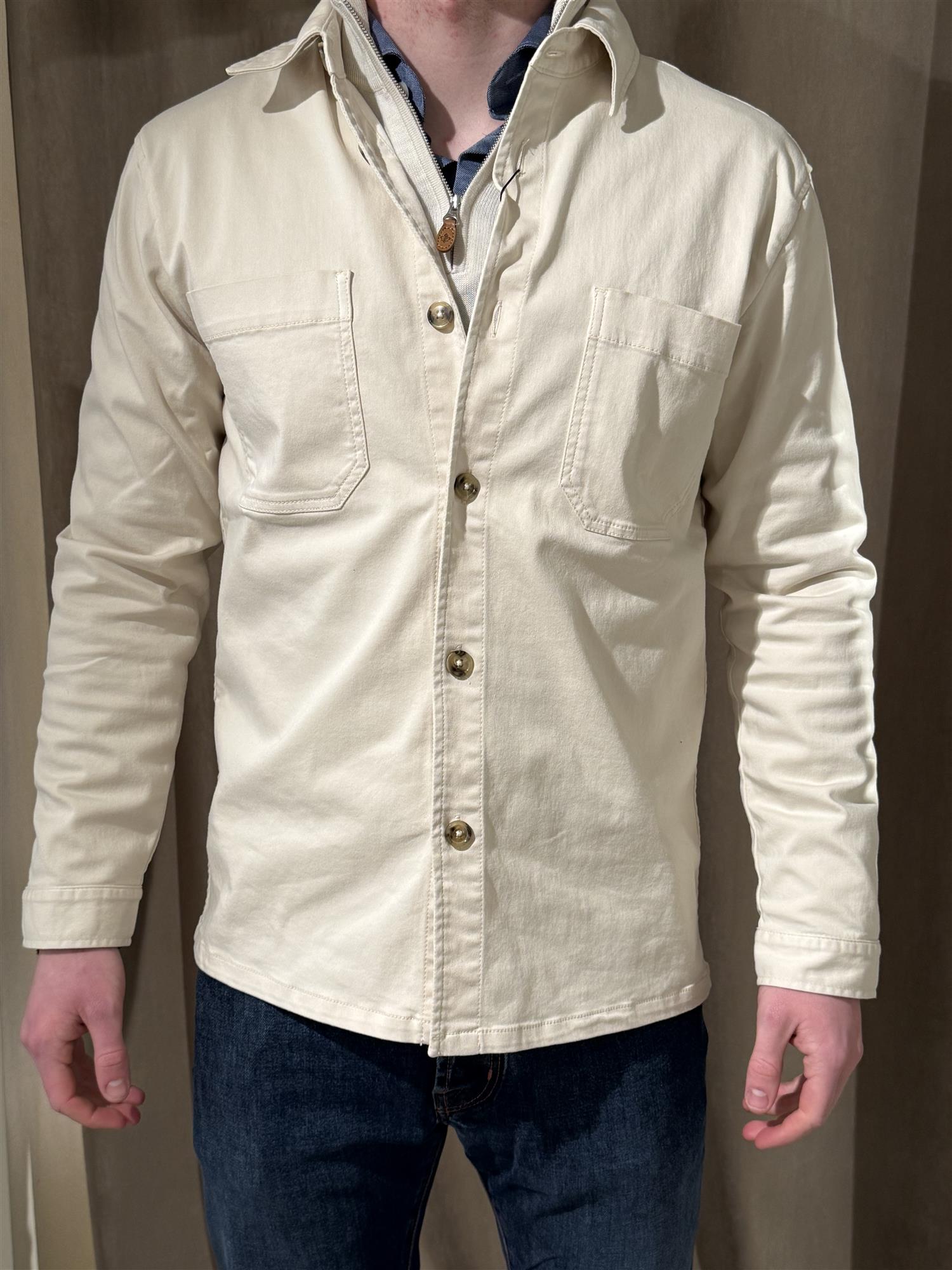 Skjorte - Anders Suede Touch Overshirt Beige