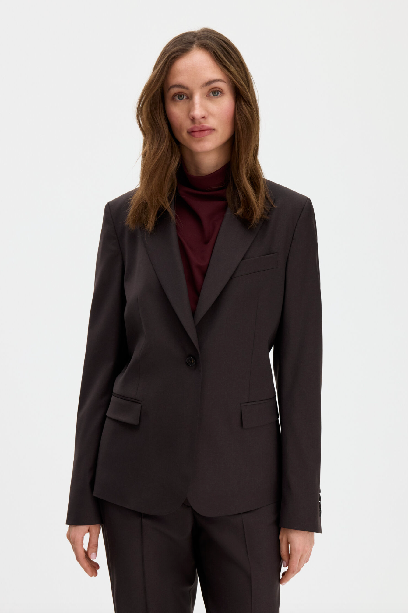 Blazer - Sasha Cool Wool Blazer Dark Chocolate