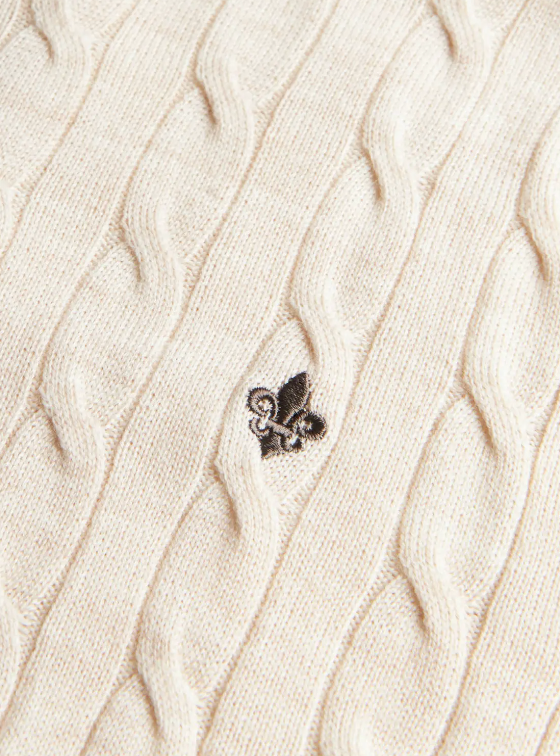 Cardigan - Merino Cable Zip Cardigan Off White