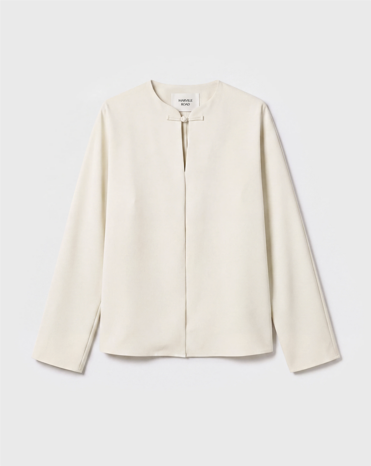 Bluse - The Emery Twill Blouse Creme