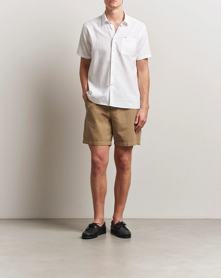 Shorts - Washed Oxford Relaxed Short Washed Stone
