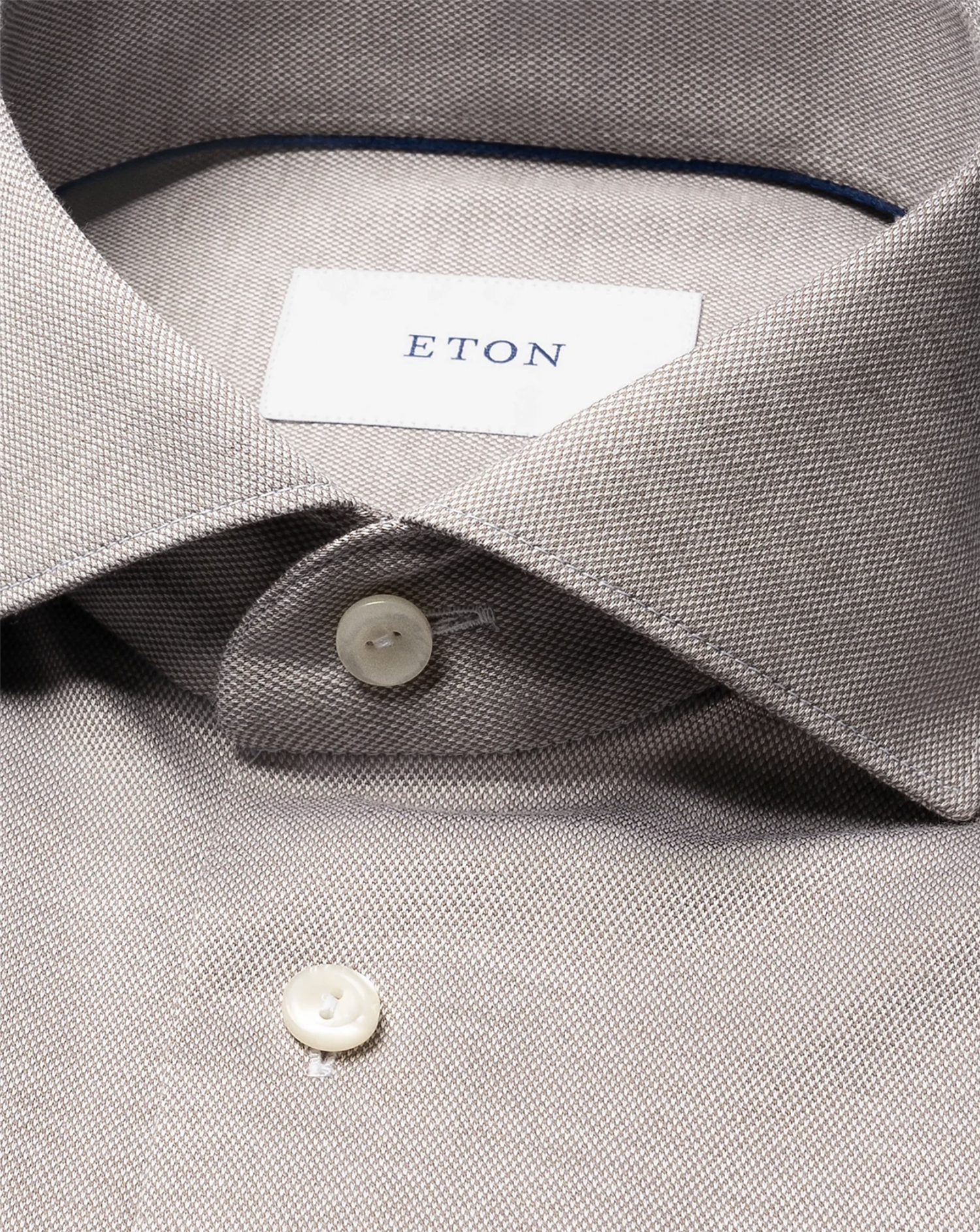 Skjorte - Brown Filo di Scozia Knit Shirt Contemporary Fit