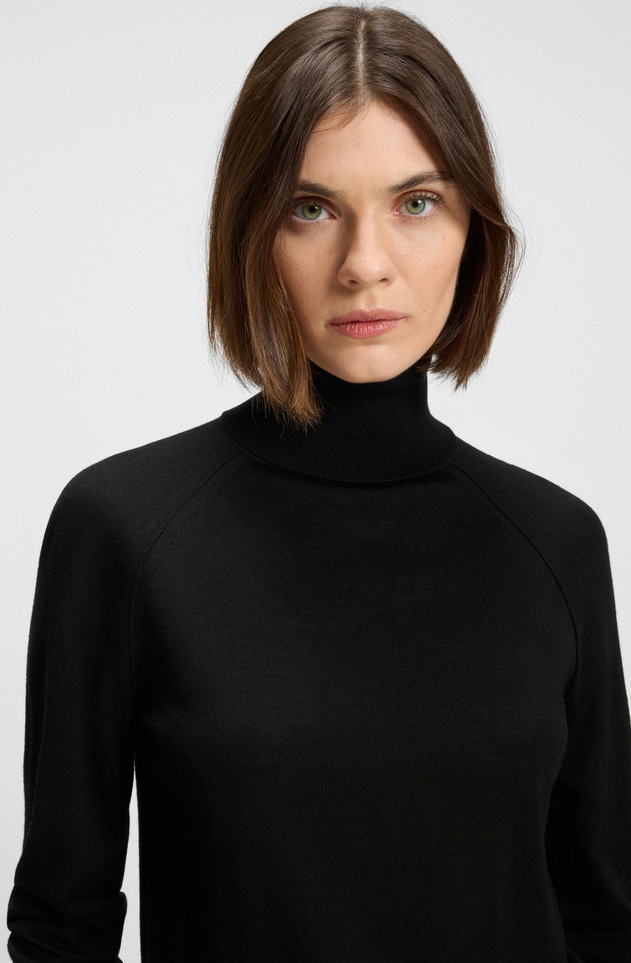 Turtleneck - Rollneck Sweater Merino Wool Black