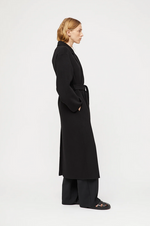 Kåpe - Double Wrap Coat Jet Black