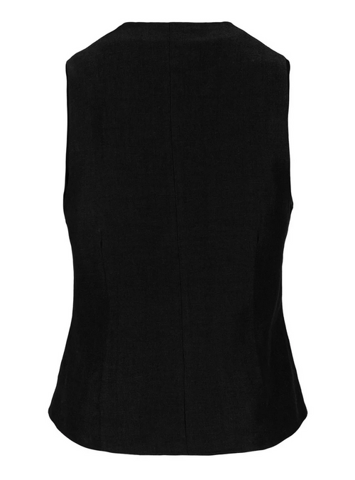 Vest - Johanne Linen Vest Black