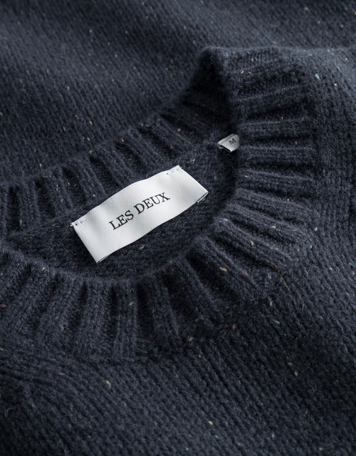 Genser - Gary Fleck Wool Rib Rollneck Dark Navy