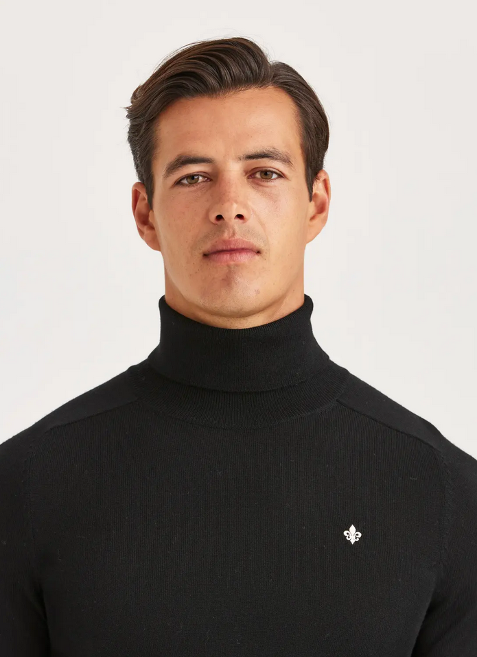 Genser - Merino Roller Neck Black