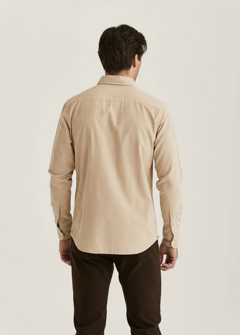 Skjorte - Douglas Cord Shirt-Slim Fit Khaki