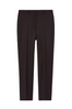 Bukse - Emma Cropped Cool Wool Trouser Dark Chocolate