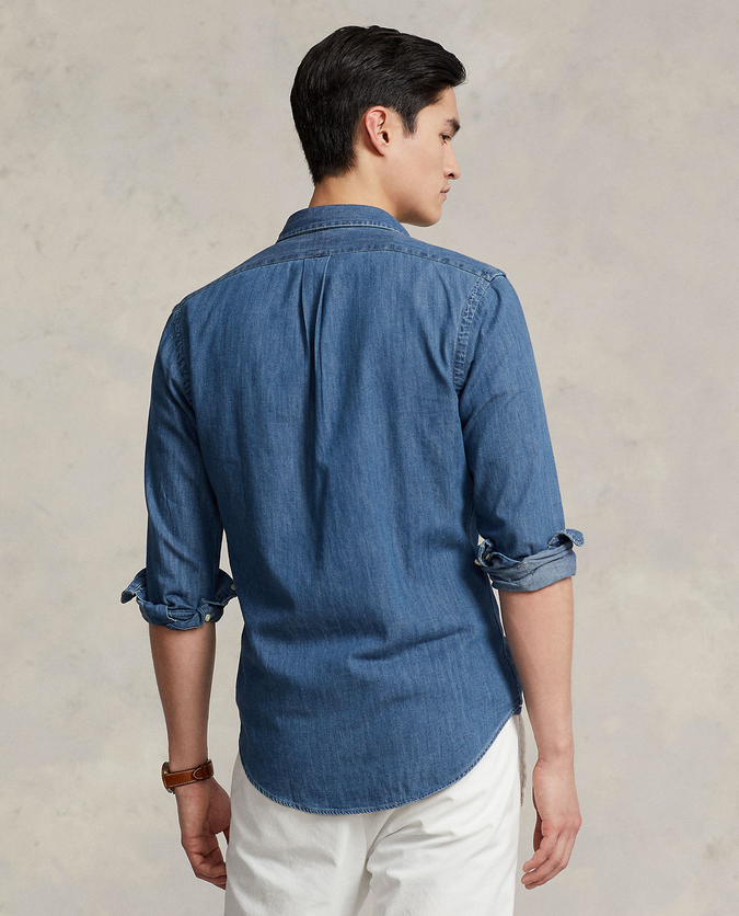 Skjorte - Slim Fit Oxford Shirt Blue Denim