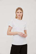 T skjorte - Roundneck Cotton Jersey Tee White