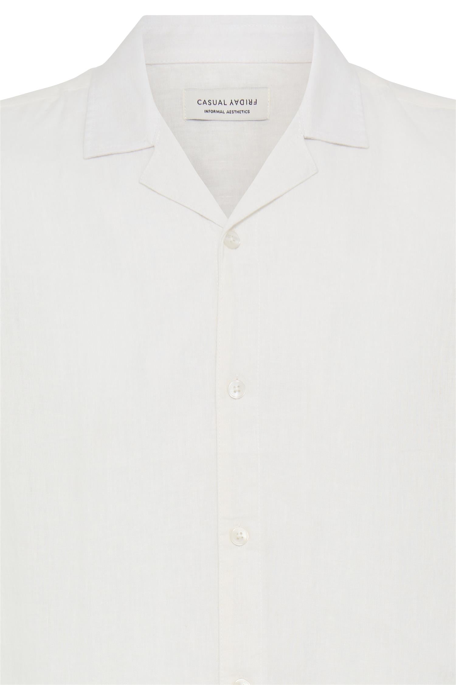 Skjorte - CFSAUBY SS RS Linen Shirt Snow White