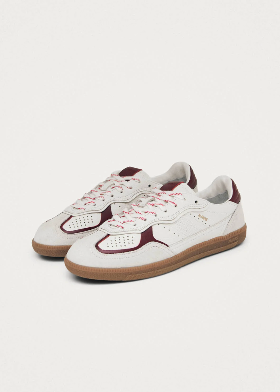 Sneakers - Tb.490 Rife Grain White Burgundy Leather Sneakers