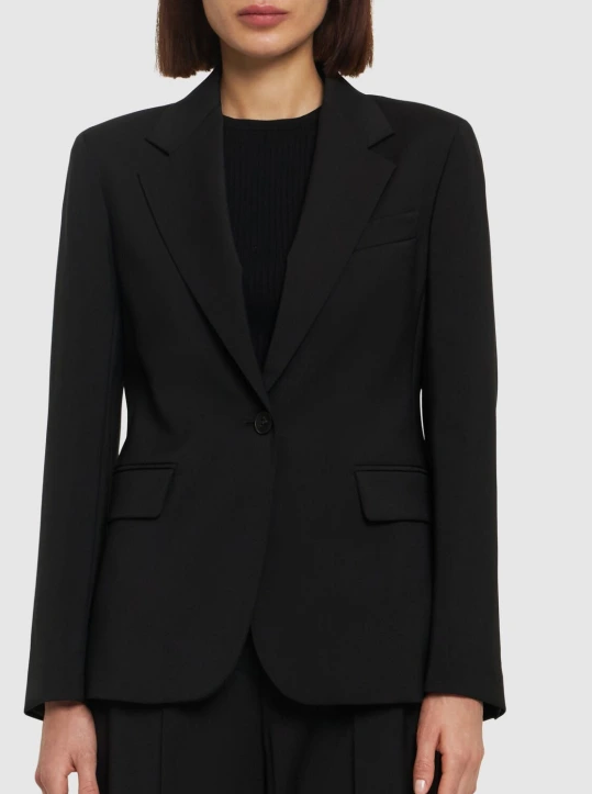 Blazer - Lamine Wool Blazer Black