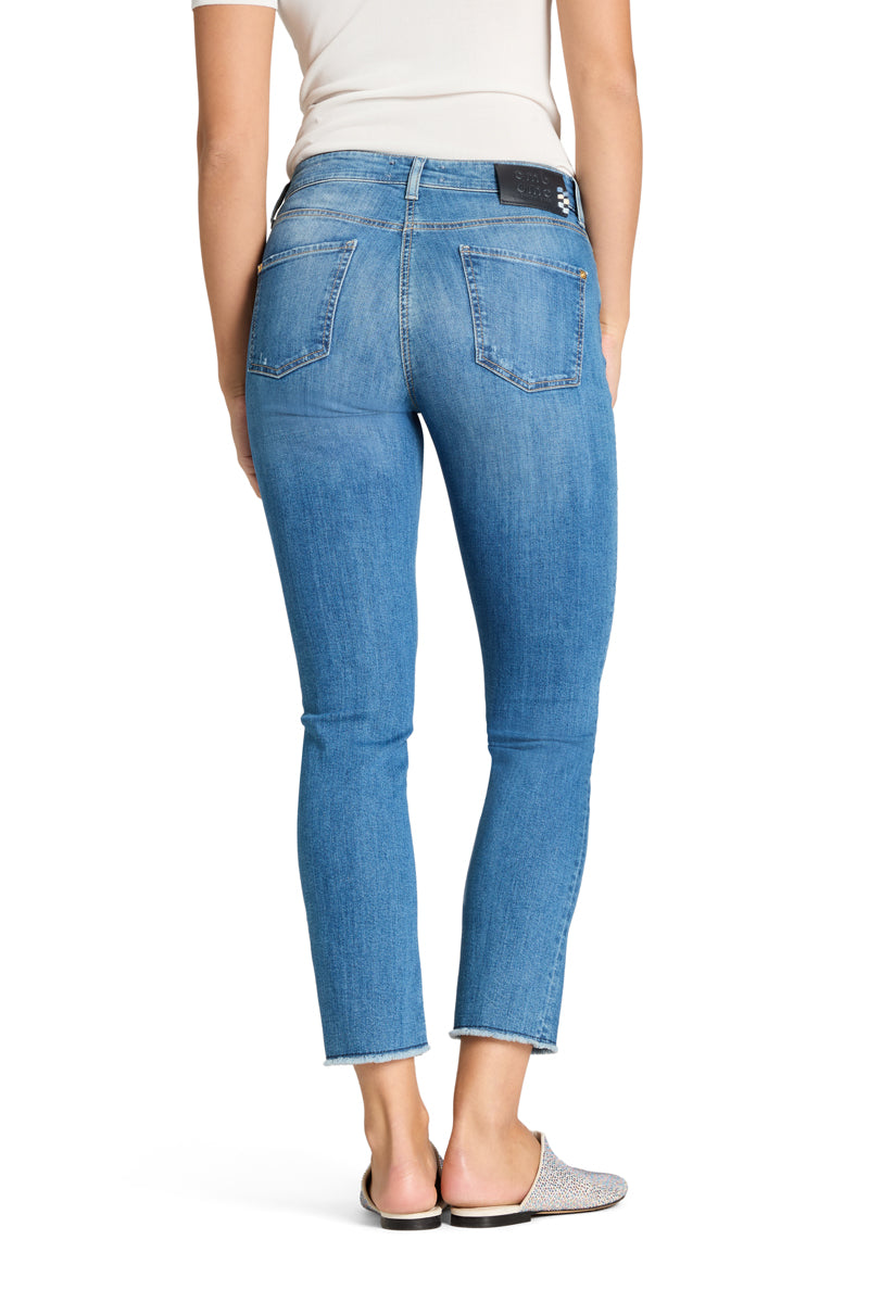 Jeans - Piper Cropped Glam Used Fringed Hem