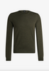 Genser - Leno-P Slim-fit Sweater in Merino wool with Crewneck Open Green