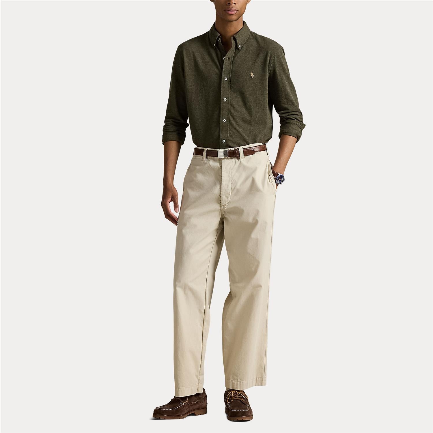Skjorte - Featherweight Mesh Shirt Wilson Olive Heather