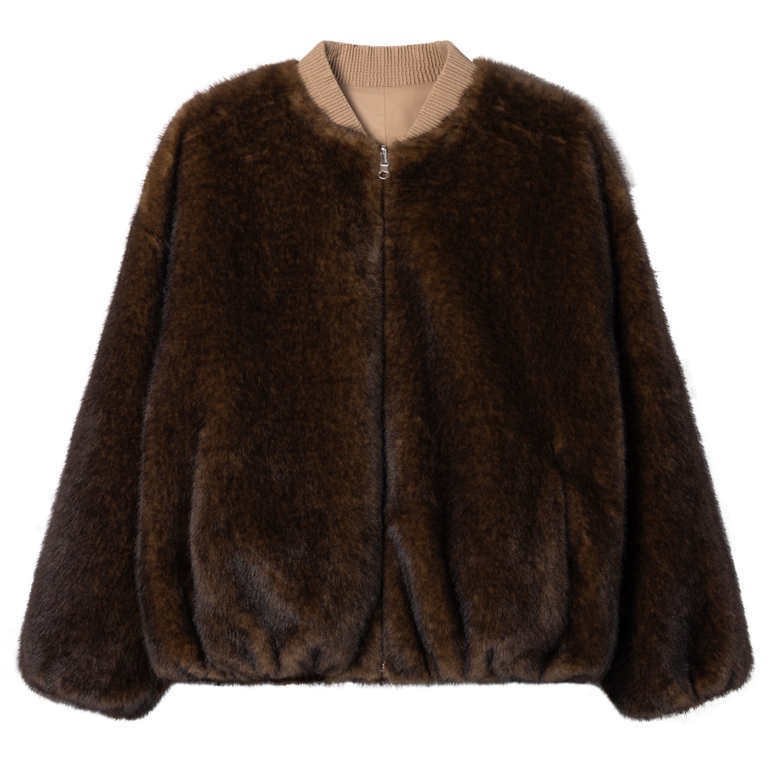 Jakke - Etta Faux Mink Choco