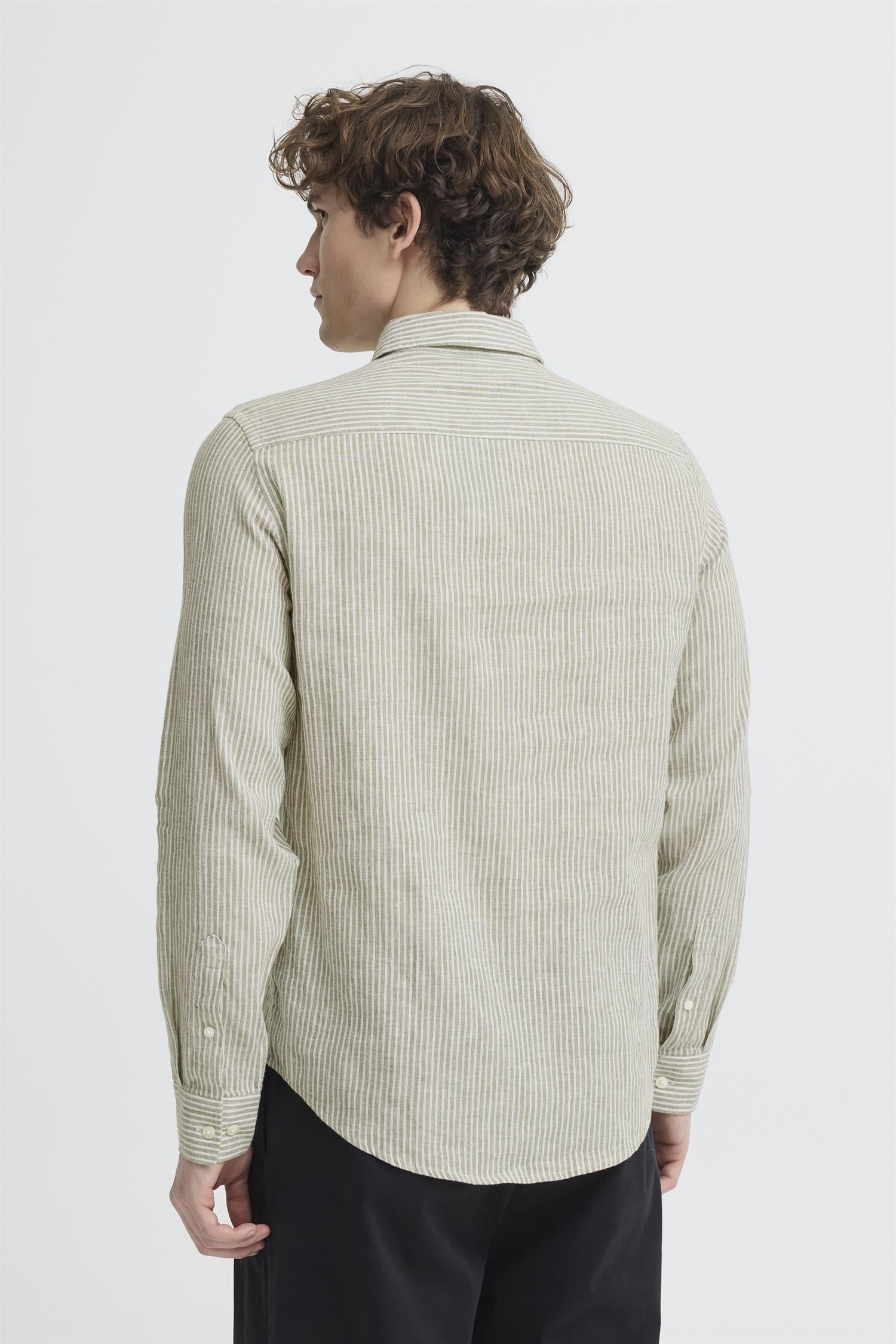 Skjorte - CFESTRUP LS Linen Mix Shirt Mermaid Melange