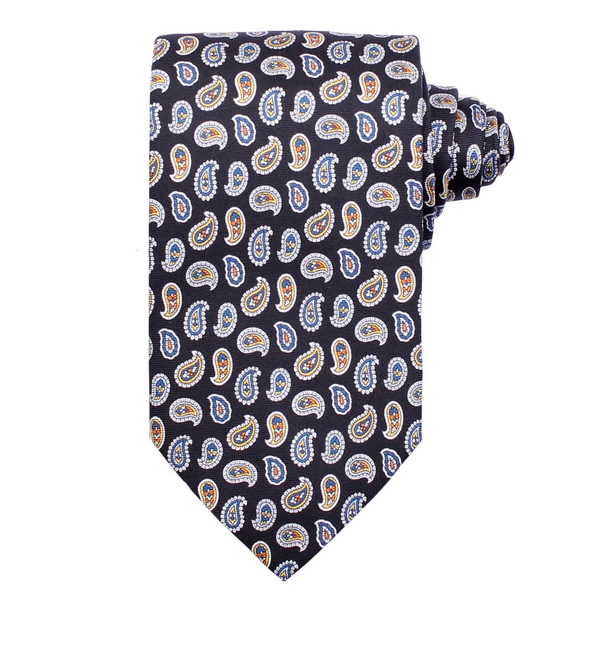 Slips - Classic Tie Paisley Twill  999 Black