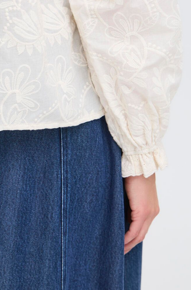Bluse - Irjose Cotton Blouse Birch